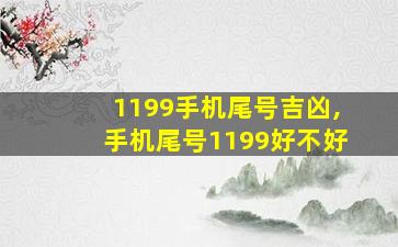 1199手机尾号吉凶,手机尾号1199好不好