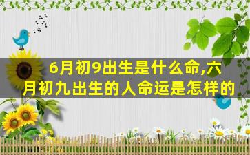 6月初9出生是什么命,六月初九出生的人命运是怎样的