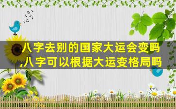 八字去别的国家大运会变吗,八字可以根据大运变格局吗