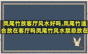 凤尾竹放客厅风水好吗,凤尾竹适合放在客厅吗凤尾竹风水禁忌放在什么地方好