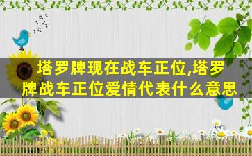 塔罗牌现在战车正位,塔罗牌战车正位爱情代表什么意思