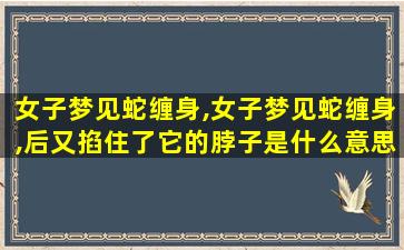 女子梦见蛇缠身,女子梦见蛇缠身,后又掐住了它的脖子是什么意思