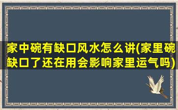 家中碗有缺口风水怎么讲(家里碗缺口了还在用会影响家里运气吗)