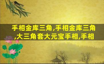 手相金库三角,手相金库三角,大三角套大元宝手相,手相