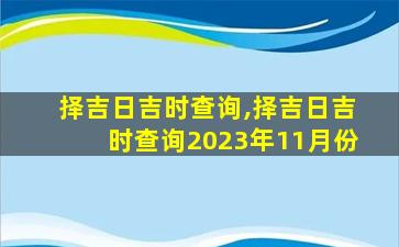 择吉日吉时查询,择吉日吉时查询2023年11月份