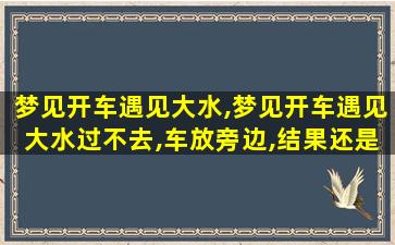 梦见开车遇见大水,梦见开车遇见大水过不去,车放旁边,结果还是被冲走了