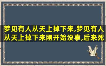 梦见有人从天上掉下来,梦见有人从天上掉下来刚开始没事,后来死了