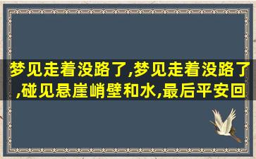 梦见走着没路了,梦见走着没路了,碰见悬崖峭壁和水,最后平安回来了