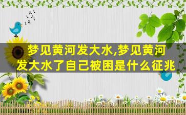 梦见黄河发大水,梦见黄河发大水了自己被困是什么征兆