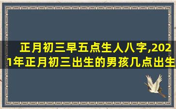 正月初三早五点生人八字,2021年正月初三出生的男孩几点出生比较好