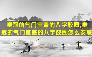 皇冠的气门室盖的八字胶圈,皇冠的气门室盖的八字胶圈怎么安装