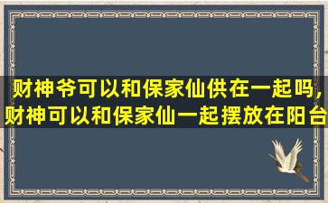 财神爷可以和保家仙供在一起吗,财神可以和保家仙一起摆放在阳台吗