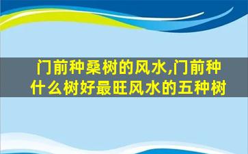 门前种桑树的风水,门前种什么树好最旺风水的五种树