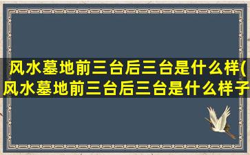 风水墓地前三台后三台是什么样(风水墓地前三台后三台是什么样子)